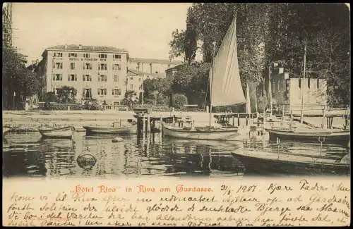 Cartolina Riva del Garda Hotel Riva Lago di Garda Gardasee 1901