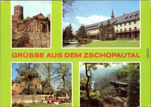 Wolkenstein Zschopautal: Burg Scharfenstein, Warmbad, Wolkensteiner Schloß 1984