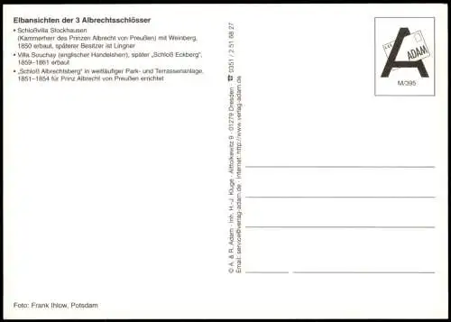 Dresden Mehrbildkarte Elbansichten der 3 Albrechtsschlösser 2000