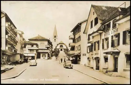 Ansichtskarte Wallisellen Bahnhof- und Kirchstrasse 1940