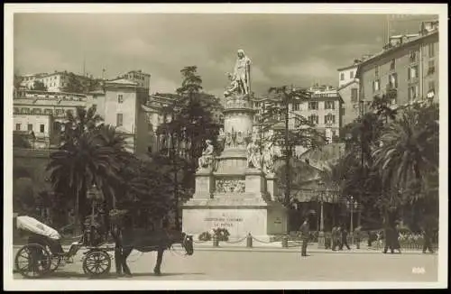 Cartolina Genua Genova (Zena) Columbus-Denkmal, Kutsche 1932