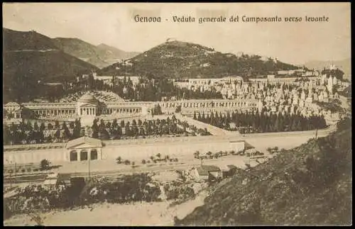 Genua Genova (Zena) Veduta generale del Camposanto verso levante 1928