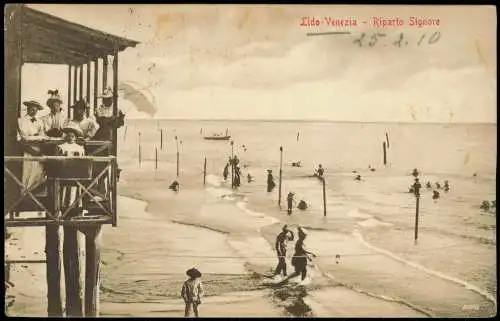 Cartolina Lido di Venezia-Venedig Venezia Riparto Signore 1910