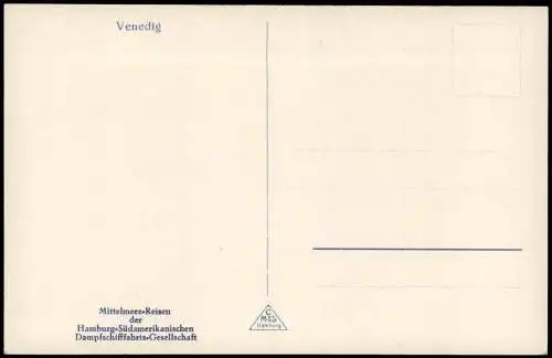 Cartolina Venedig Venezia Markusplatz Dampfer Steamer 1930