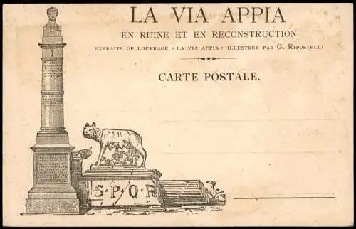 Cartolina Rom Roma Du Sépulcre des Scipioni à la Porta Appia 1912