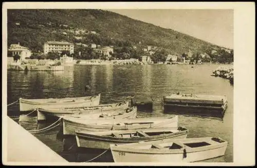 Postcard Ičići Istra Stadtpartie 1948  b. Opatija Abbazia