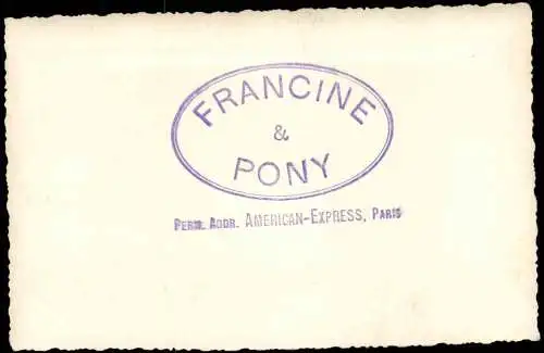 Foto  Schausteller FRANCINE & PONY Paris Frau 1950 Foto