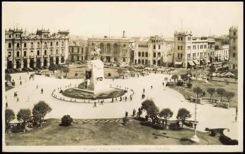 Postcard Lima Plaza San Martin 1924  Peru