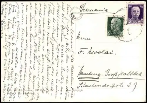 Cartolina Celano PANORAMA CON VISTA DELLA PINETA 1940