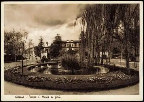 Cartolina Catania Piazza S. Maria di Gesù. 1939