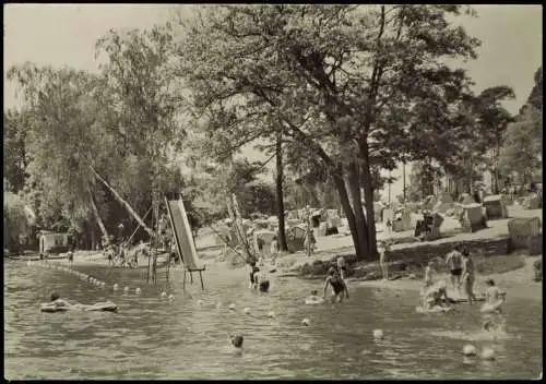 Ansichtskarte Klausdorf-Am Mellensee Strandbad Wasserrutsche 1975