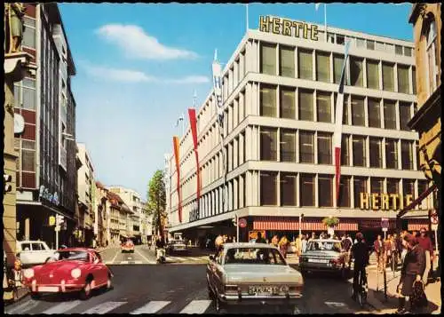 Ansichtskarte Lörrach Straßenpartie am Hertie Kaufhaus 1971