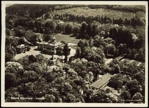 Ansichtskarte Weimar Luftbild Schloß Belvedere 1930