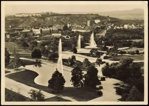 Ansichtskarte Stuttgart Höhenpark Killesberg 1952  Sonderstempel Wählt das Leben