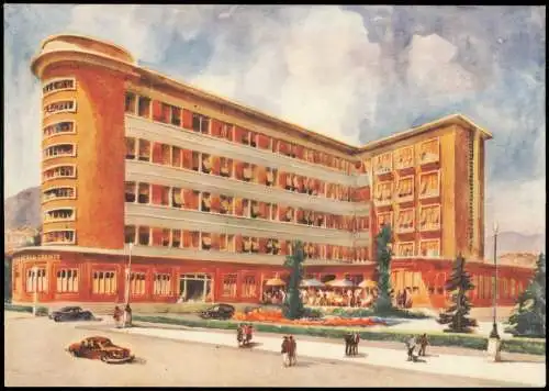 Cartolina Trient Trento GRAND HOTEL Künstlerkarte 1962