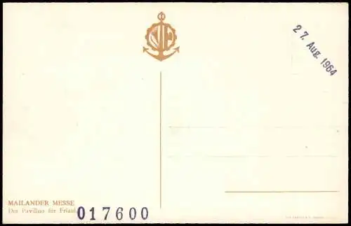 Cartolina Mailand Milano MAILÄNDER MESSE Der Pavillon für Friaul 1920