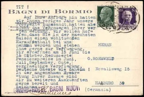 Bormio Worms im Veltlin | Buorm Bagni - Hotel Künstlerkarte Südtirol
 1933