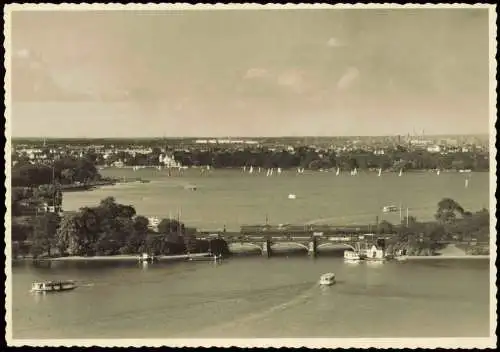 Ansichtskarte Hamburg Blick auf die Lombardsbrücke 1930