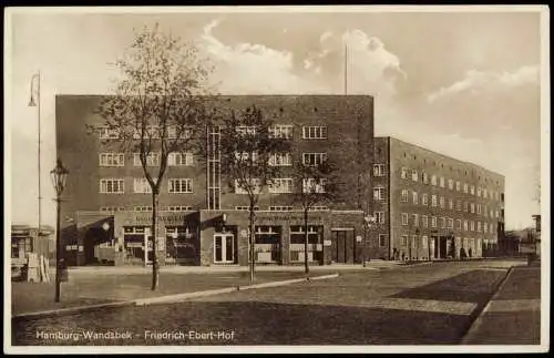 Ansichtskarte Wandsbek-Hamburg Friedrich-Ebert-Hof RADIO SPEYER 1929