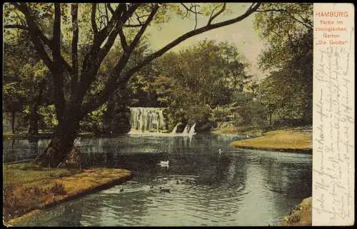 Ansichtskarte Hamburg Zoologischer Garten Grotte 1906