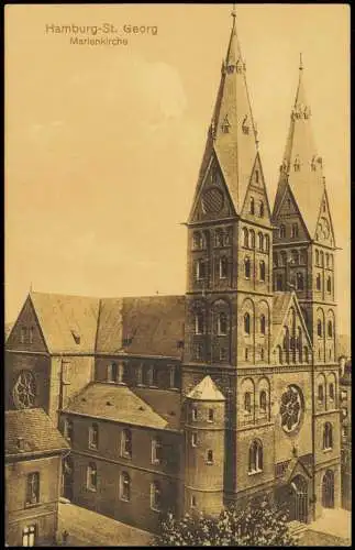 Ansichtskarte St. Georg-Hamburg Marienkirche Jubiläumskarte 1914