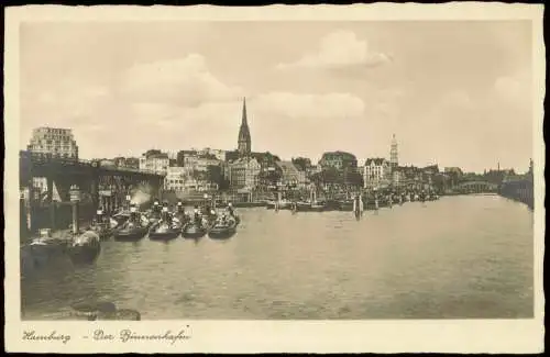 Ansichtskarte Hamburg Binnenhafen 1938