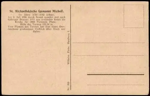 Ansichtskarte Neustadt-Hamburg Partie an der Michaeliskirche 1925