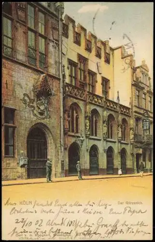 Ansichtskarte Köln Gürzenich Festhalle - Color 1902