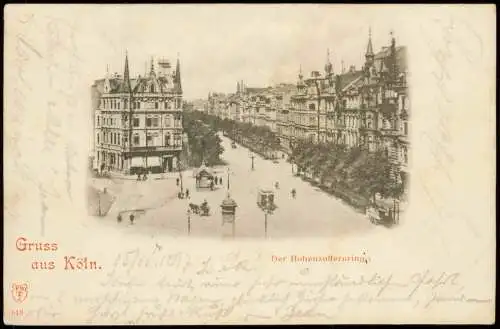 Ansichtskarte Köln Hohenzollernring 1897