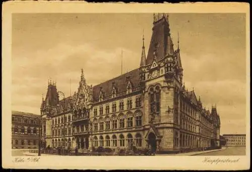 Ansichtskarte Köln Hauptpost 1929