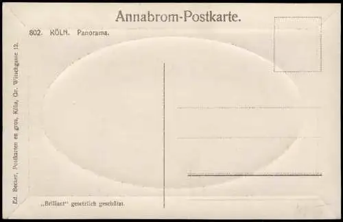 Ansichtskarte Köln Stadt und Behelfsbrücke 1909 Passepartout