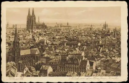 Ansichtskarte Köln Panorama-Ansicht von der Herz Jesu Kirche 1926