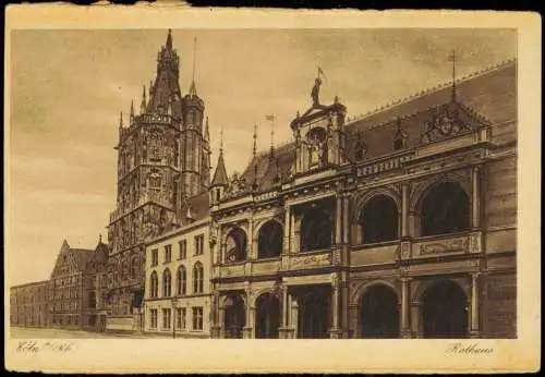 Ansichtskarte Köln Partie am Rathaus 1929