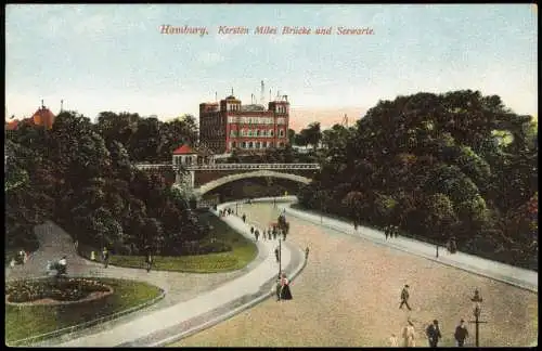 Ansichtskarte St. Pauli-Hamburg Kersten-Miles-Brücke Straße 1914