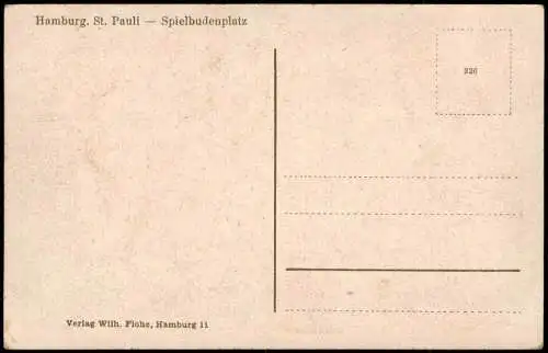 Ansichtskarte St. Pauli-Hamburg Spielbudenplatz. 1929