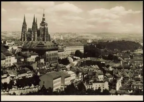 Postcard Burgstadt-Prag Hradschin/Hradčany Praha Panorama 1960