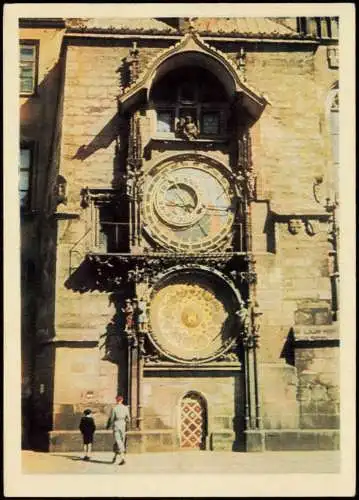 Postcard Prag Praha Altstädter Turmuhr PRAHA ORLOJ 1970