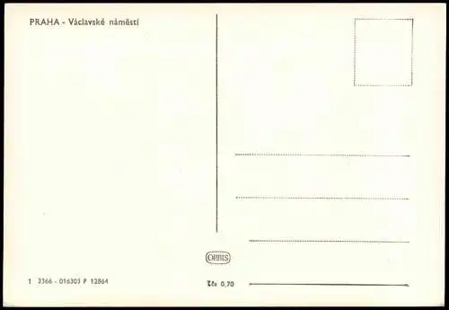 Prag Praha Václavské náměstí/Wenzelplatz 3 Straßenbahnen 1966