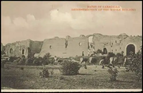 Foto Rom Roma BATHS OF CARACALLA DIE THERMEN VON CARACALLA 1910 Foto