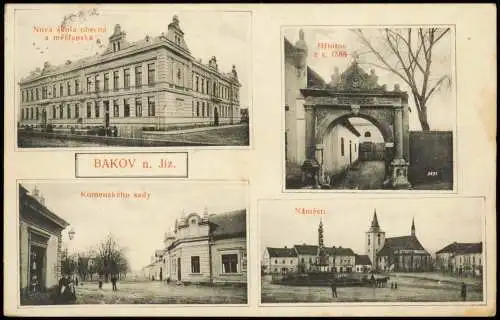 Backofen an der Iser Bakov nad Jizerou 4 Bild Stadtansichten 1911