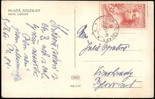 Postcard Jungbunzlau Mladá Boleslav nové sídliště - Neubauten 1960