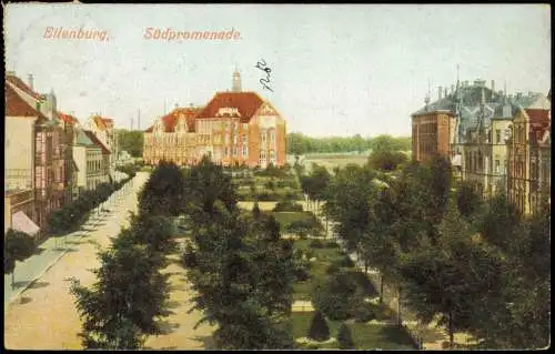 Ansichtskarte Eilenburg Stadt Partie an der Süd-Promenade 1909