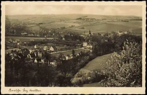 Ansichtskarte Kreischa Panorama 1940  gelaufen mit Stempel KREISCHA Bz. Dresden