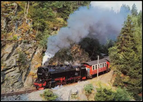 Ansichtskarte  Dampflokomotive Harzquerbahn 1990