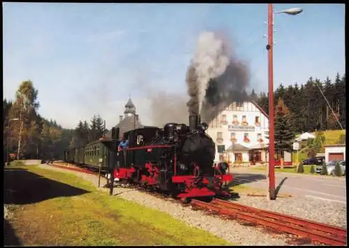 Schmalspurdampflokomotive "Aquarius C" mit Museumszug Haltepunkt Schlössel 2011