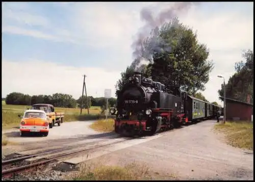 Schmalspurdampflokomotive 99 1775 mit Reisezug im Haltepunkt Berbisdorf 2012