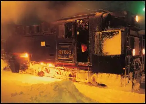 Dampflokomotive Schmalspurbahn Cranzahl-Oberwiesenthal im Bahnhof 1996