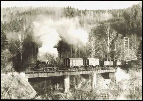 Ansichtskarte Wolkenstein Zschopaubrücke Schmalspurbahn 1983