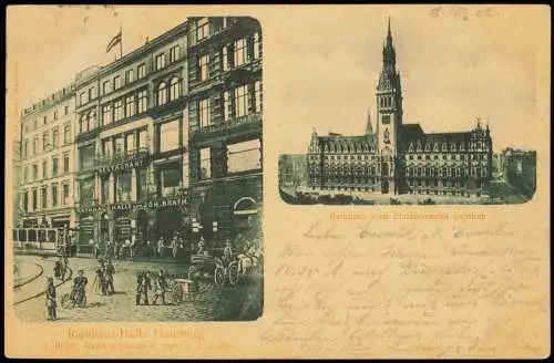 Ansichtskarte Hamburg Restaurant Rathaus-Halle 2 Bild 1902