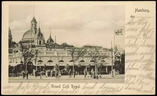 Ansichtskarte Hamburg Grand Café Royal 1908